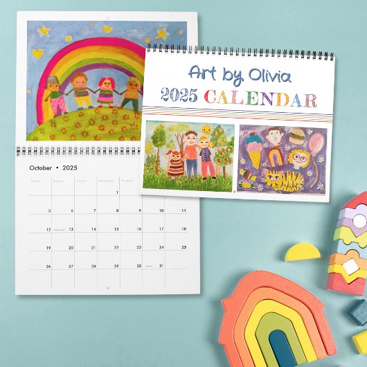 自分の子供のアートカレンダーを作成2025 カレンダー