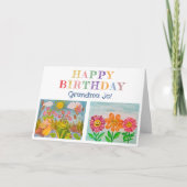自分の子供のアート祖母誕生日を作成 カード (正面)