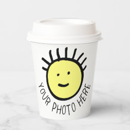 自分の子供を作るパーティー写真紙カップとLids 紙コップ