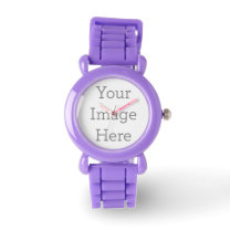 自分の子供を作成する紫のシリコーンウォッチ 腕時計