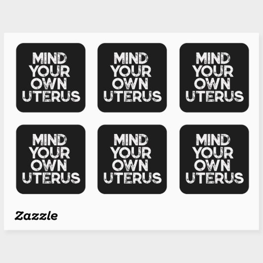 自分の子宮のヴィンテージを気にする スクエアシール (シート)