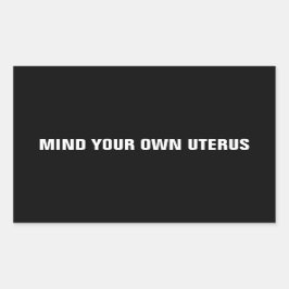 自分の子宮の白黒ミニマル 長方形シール