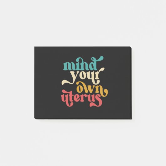 自分の子宮を気にする ポストイット (正面)