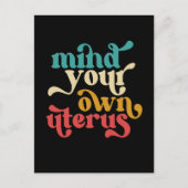 自分の子宮を気にする ポストカード (正面)