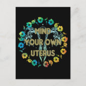 自分の子宮を気にする ポストカード (正面)