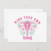 自分の子宮を気にする ポストカード (正面/裏面)