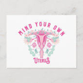 自分の子宮を気にする ポストカード (正面)