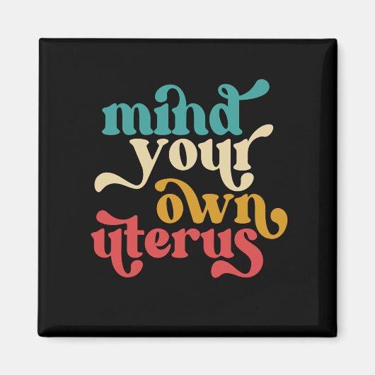 自分の子宮を気にする マグネット (正面)