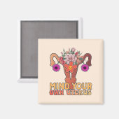 自分の子宮を気にする マグネット (正面/裏面)