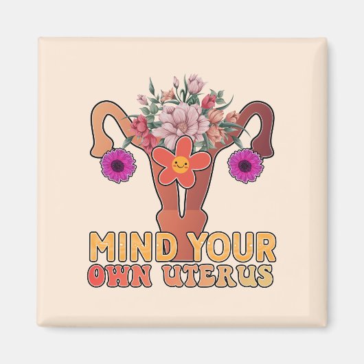 自分の子宮を気にする マグネット (正面)