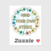 自分の子宮を気にする | Pro-choice シール (シート)