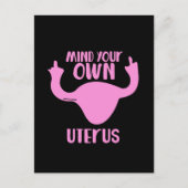 自分の子宮を気に入れ選択のフェミニスト ポストカード (正面)
