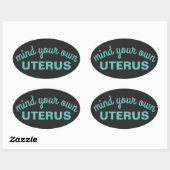 自分の子宮を気をつけなさい 楕円形シール (シート)