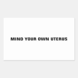 自分の子宮を白い黒のミニマリストに気を付けなさい 長方形シール