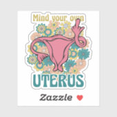 自分の子宮フェミニストのプロの選択に注意 シール (シート)