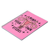 自分の子宮フェミニストのプロの選択に注意 ノートブック (左側)