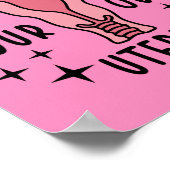 自分の子宮フェミニストのプロの選択に注意 ポスター (角)