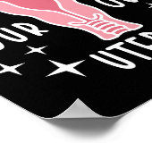 自分の子宮フェミニストのプロの選択に注意 ポスター (角)