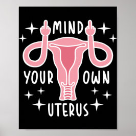 自分の子宮フェミニストのプロの選択に注意 ポスター