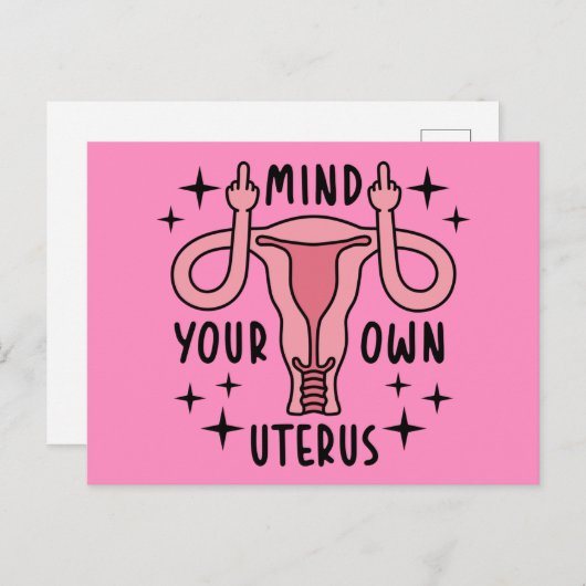 自分の子宮フェミニストのプロの選択に注意 ポストカード (正面/裏面)