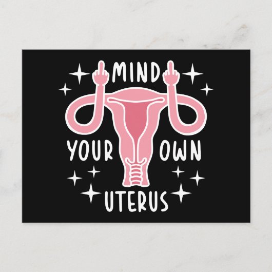 自分の子宮フェミニストのプロの選択に注意 ポストカード (正面)