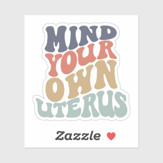 自分の子宮フェミニストを気にする シール (シート)