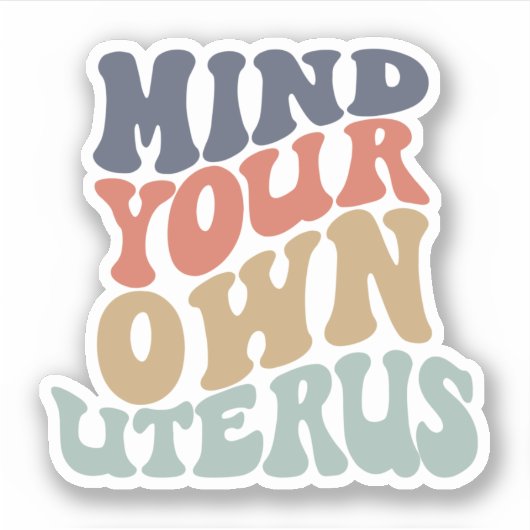 自分の子宮フェミニストを気にする シール (正面)