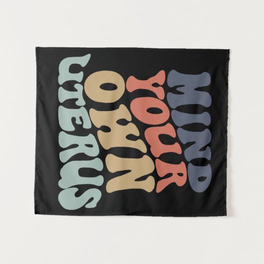 自分の子宮フェミニストを気にする タペストリー (正面(横))