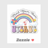 自分の子宮フェミニズムのプロの選択レインボーに注意 シール (シート)