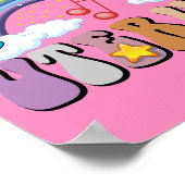 自分の子宮フェミニズムのプロの選択レインボーに注意 ポスター (角)