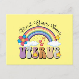 自分の子宮フェミニズムのプロの選択レインボーに注意 ポストカード