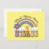 自分の子宮フェミニズムのプロの選択レインボーに注意 ポストカード (正面/裏面)