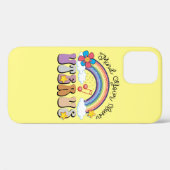 自分の子宮フェミニズムのプロの選択レインボーに注意 Case-Mate iPhoneケース (裏面 (横))