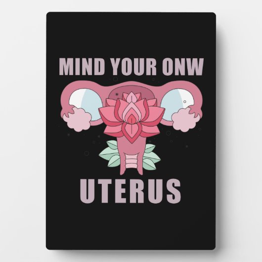 自分の子宮プロの選択フェミニストの権利を守る フォトプラーク (正面)