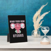 自分の子宮プロの選択フェミニストの権利を守る フォトプラーク (側面)