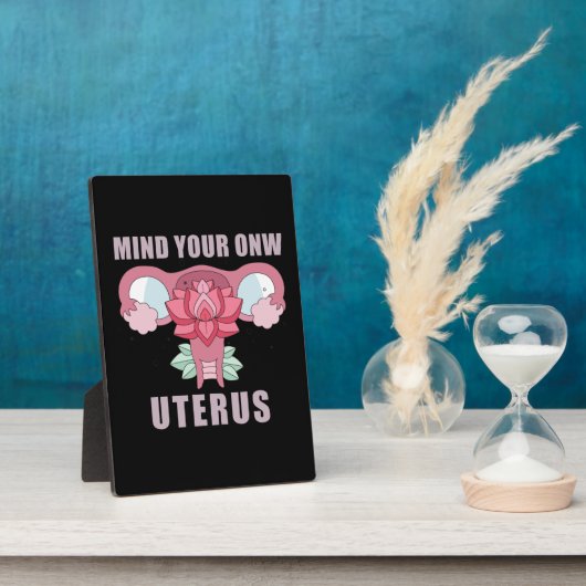 自分の子宮プロの選択フェミニストの権利を守る フォトプラーク (側面)