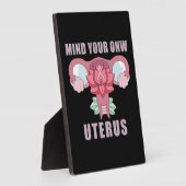 自分の子宮プロの選択フェミニストの権利を守る フォトプラーク (側面)