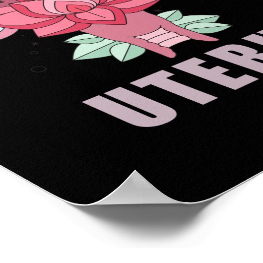 自分の子宮プロの選択フェミニストの権利を守る ポスター (角)