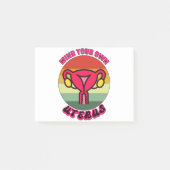 自分の子宮プロの選択フェミニストの権利を守る ポストイット (正面)