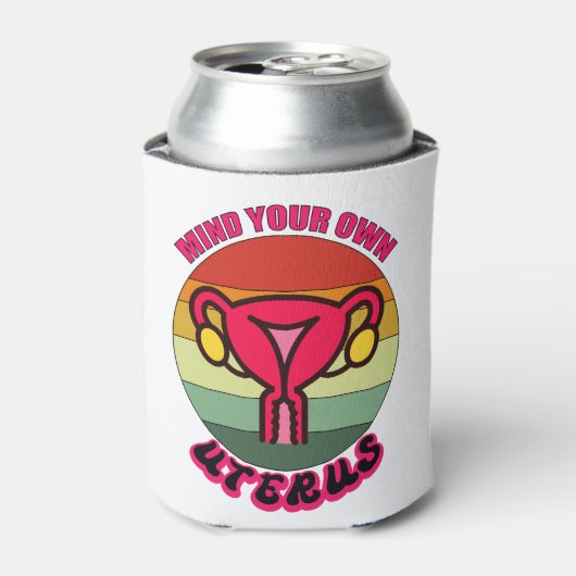 自分の子宮プロの選択フェミニストの権利を守る 缶クーラー (缶正面)