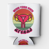 自分の子宮プロの選択フェミニストの権利を守る 缶クーラー (正面)