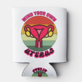 自分の子宮プロの選択フェミニストの権利を守る 缶クーラー (裏面)