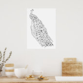 自分の孔雀の大人の色を塗る ポスター (キッチン)