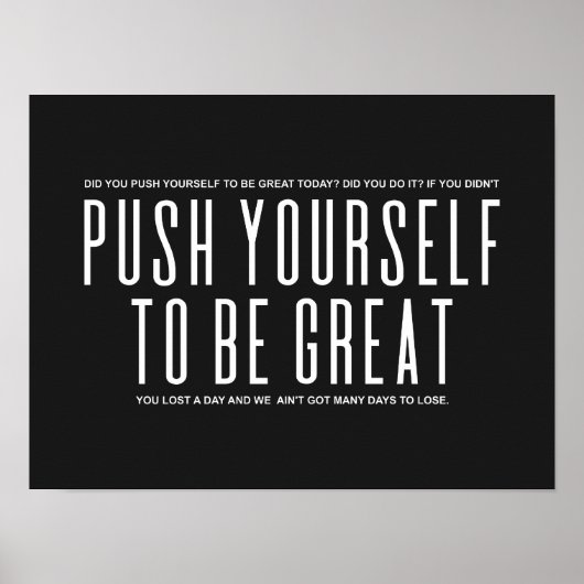 自分の存在を強く素晴らしする |やる気を起こさせる引用文 ポスター (正面)