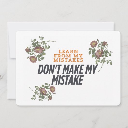 自分の学ミスから招待状とポストカード – はっきりした 招待状 (正面)