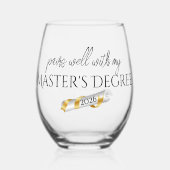 自分の学位とうまく組み合わせる ステムなしワイングラス (正面)