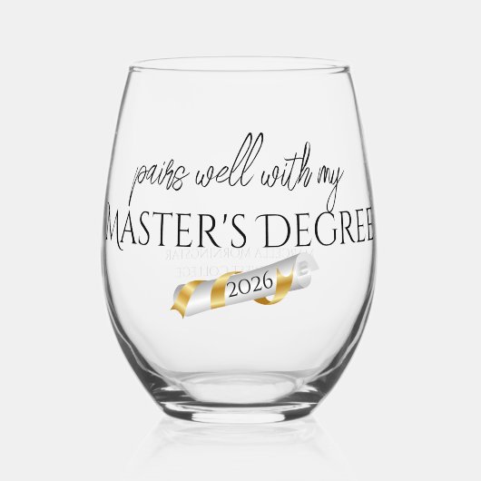自分の学位とうまく組み合わせる ステムなしワイングラス (正面)