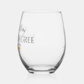 自分の学位とうまく組み合わせる ステムなしワイングラス (左)