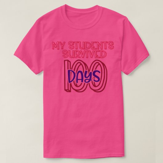 自分の学生生き延び100日 Tシャツ (デザイン正面)