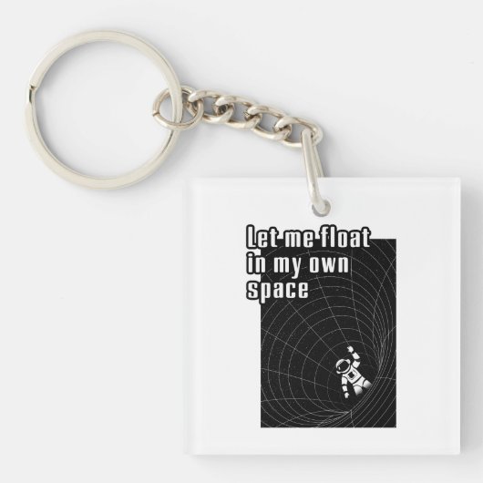 自分の宇宙に浮かぼう キーホルダー (正面)